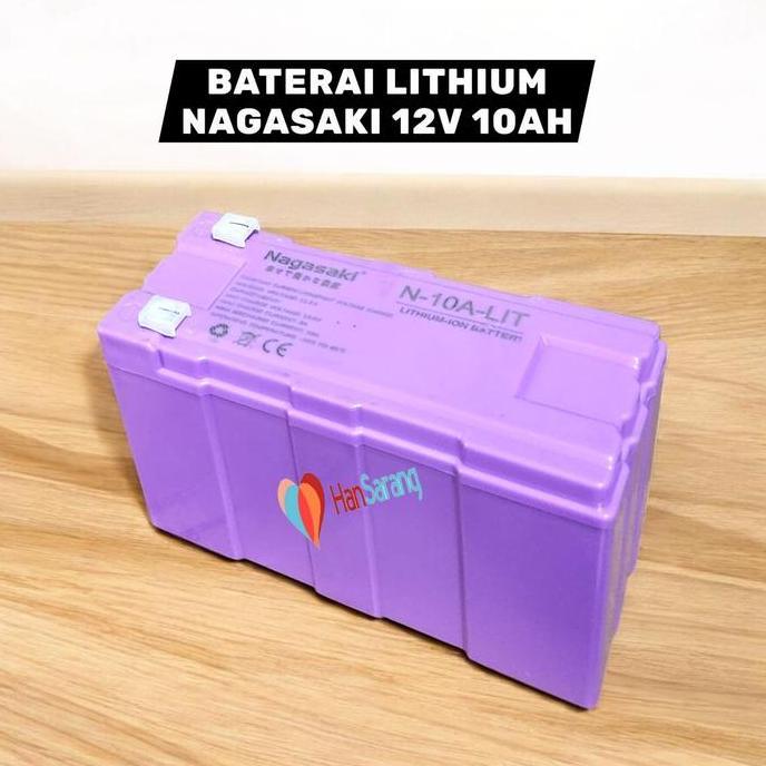 Baterai Aki Kering Ups Lithium 12V 10Ah Nagasaki Sprayer Elektrik Dan Sepedah Listrik