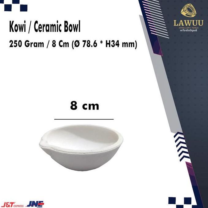 #####] Kowi Keramik 8 cm untuk Peleburan Emas & Logam | Wadah Crucible Tahan Panas - Kapasitas 250 g