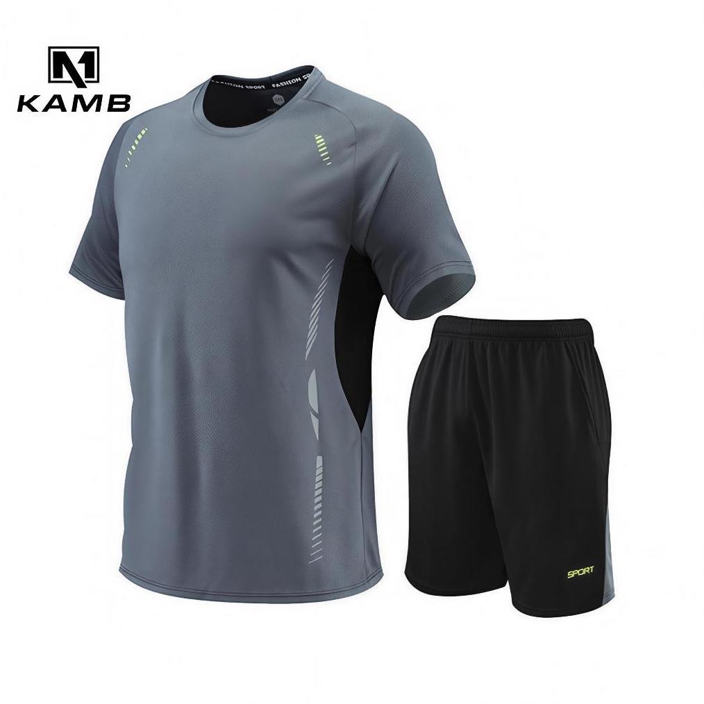 KAMB Setelan Baju Olahraga Pria Original Lari Badminton Running Jersey