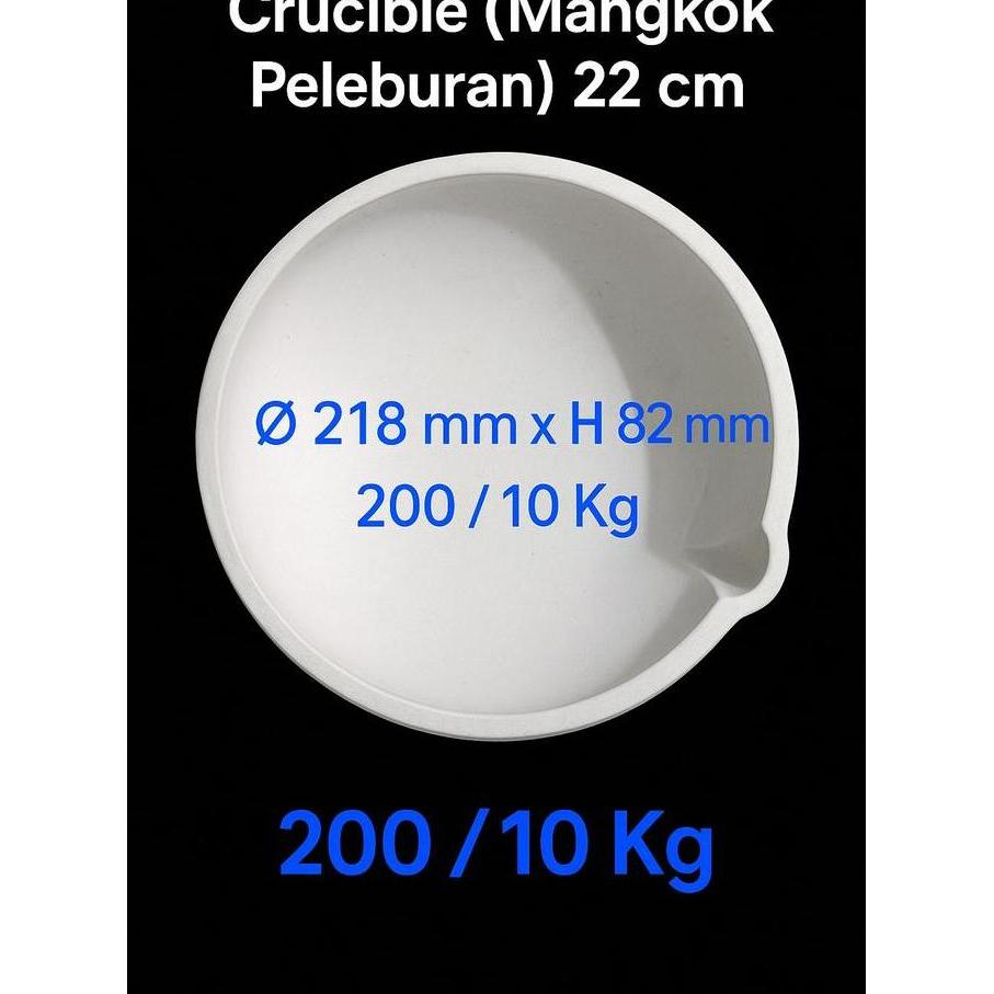 *#*#*#] Kowi Keramik 22 cm - Crucible Peleburan Emas 10 Kg | Wadah Logam Tahan Panas Industri