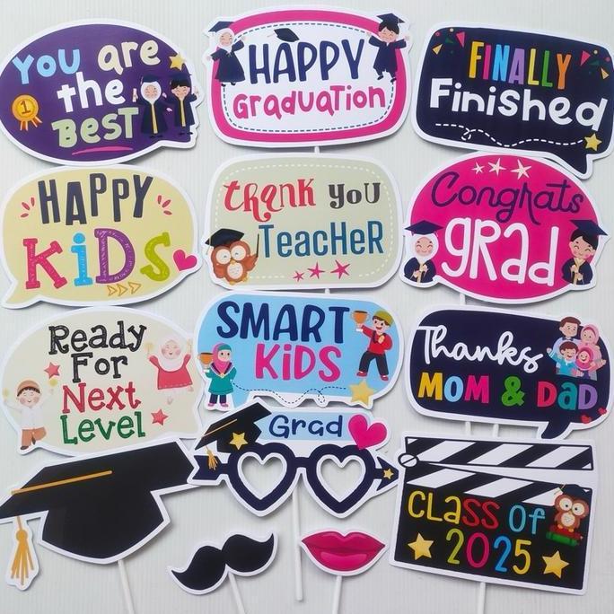 Partybrad- Ready Stock Only Props Graduation Wisuda Aksesoris Photo Booth
