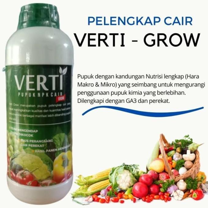 Pupuk Npk Cair Verti Grow 1 Liter Pupuk Daun Dan Akar Cair Vertine Npk Plus Zpt Untuk Menyuburkan Ta