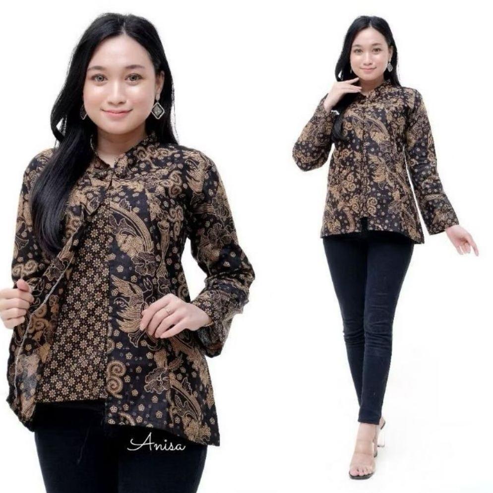 Berkualitas Banyak Corak Warna Cek Lgsg M-Xxl Instant (Cod)Medan Termurah  Batik Wanita Kancing Depa