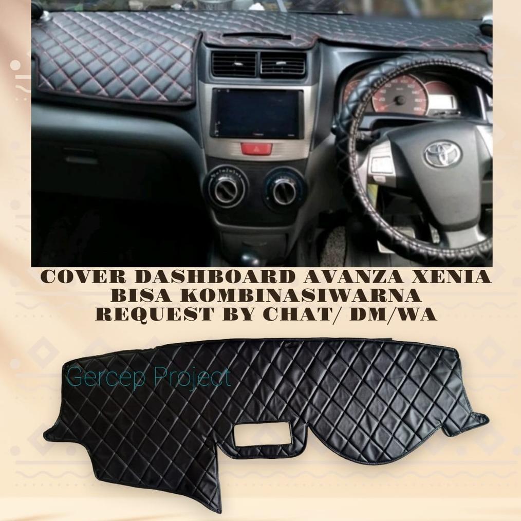 Cover Alas Dashboard Mobil Avanza Xenia Pelindung Dasbor Bahan Kulit Aksesoris Variasi Motif Wajik