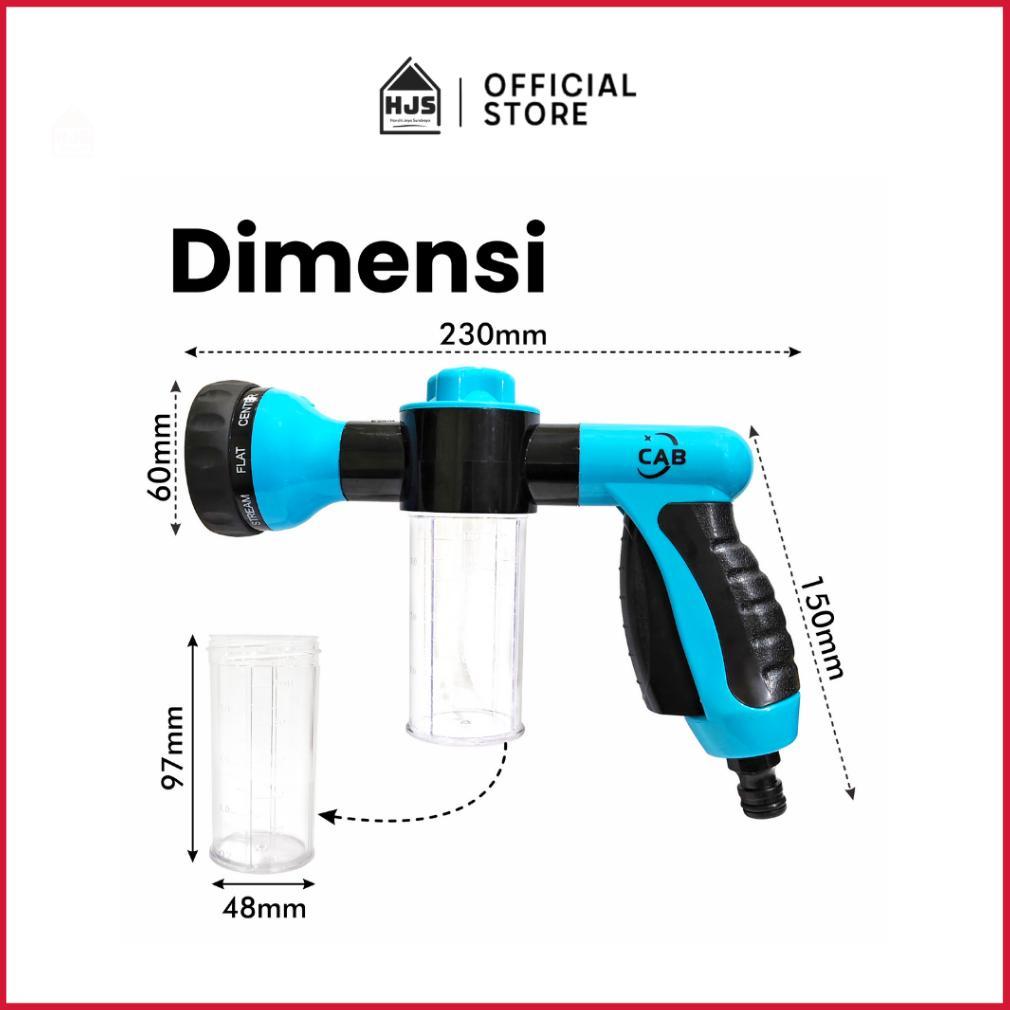 Bisa Cod Hjs Kepala Semprotan Air 8 Mode Semprot Sabun Garden Hose Nozzle Water Spray Gun Car Wash +