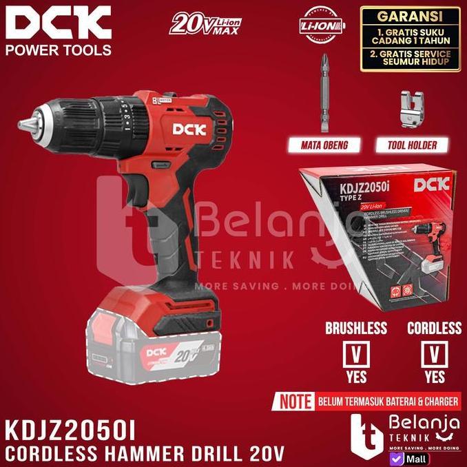 Promo DCK Bor Beton Baterai DCK KDJZ2050i Z 20V Cordless Hammer Drill Impact Drill Unit Only Kapasit