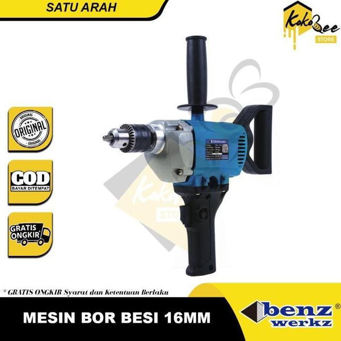 Promo Mesin Bor Tangan 16mm / Electric Drill 16mm Benz / Bor Tangan Besi Diskon