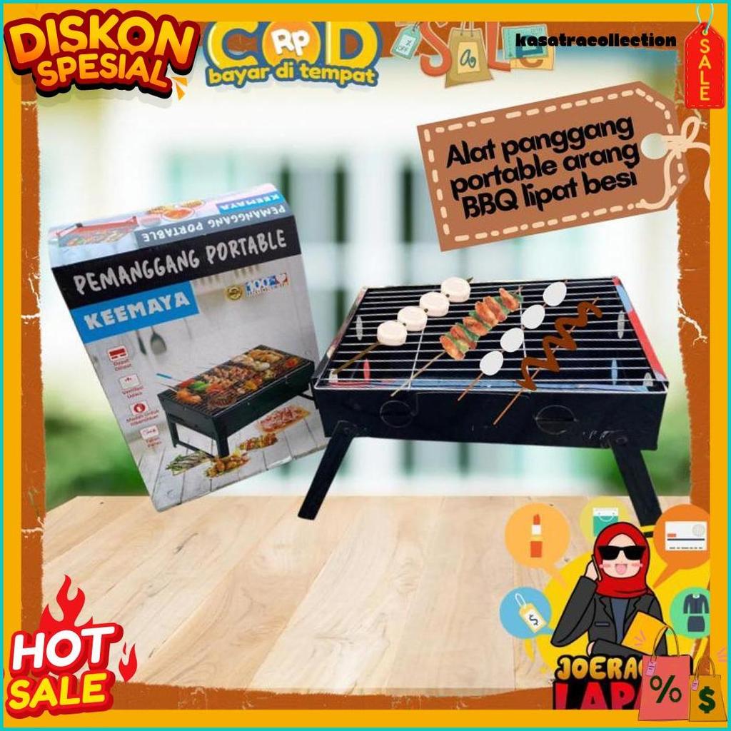[Joeragan Lapak] Alat Pemanggang Panggangan Arang Portable Bbq Grill Pembakaran Bakar Bakaran Besi S