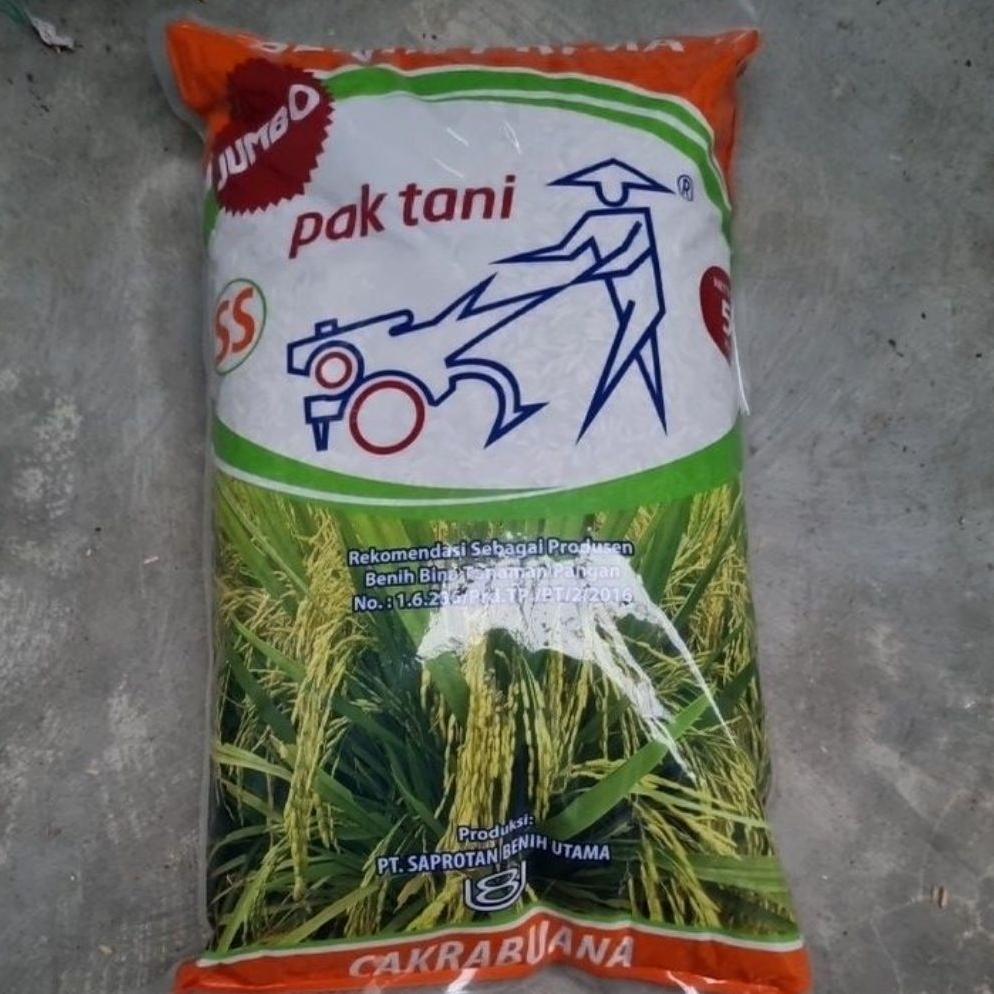 Bisa Cod Benih Padi Cakrabuana Jumbo Pak Tani 5Kg Exp 03/2026 >>
