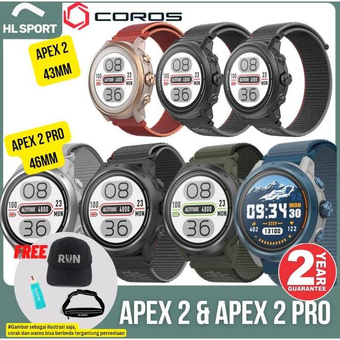 Coros Apex 2 / Apex 2 Pro Jam GPS Outdoor Garansi Resmi 2 Tahun