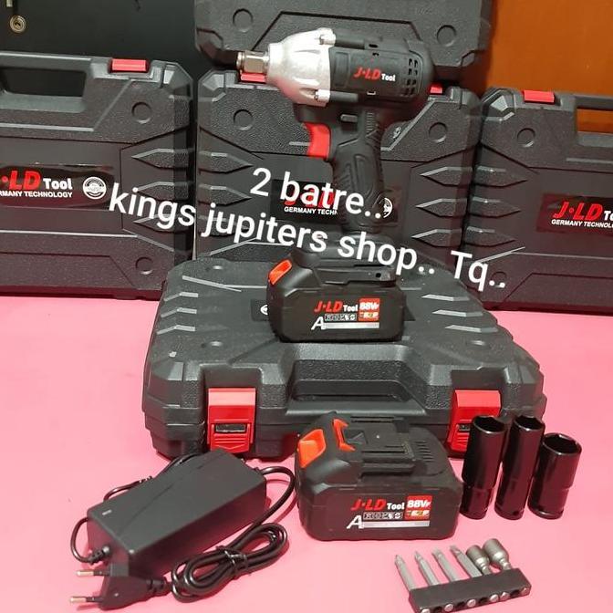Promo 2 BATRE JLD CORDLESS IMPEK IMPACT WRENCH 350NM 48S Diskon