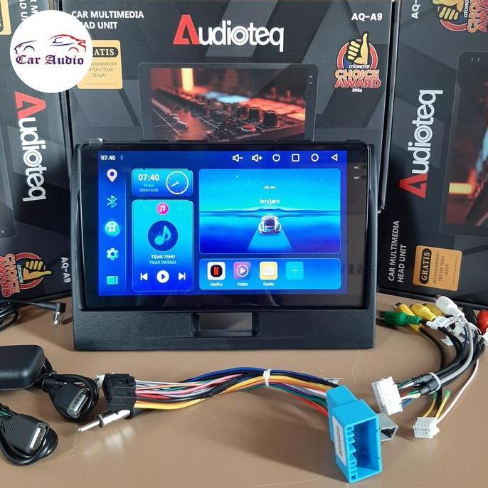 FYP HEAD UNIT ANDROID WAGON / KARIMUN WAGON R ANDROID 9 INCH AUDIOTEQ 2/64 GB INCELL BLACK SCREEN AN