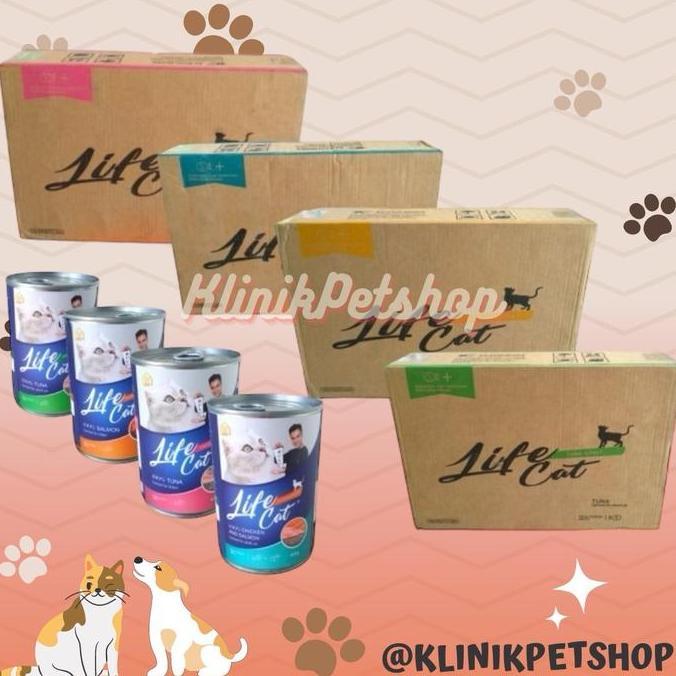 Promo 1 Dus Life Cat Kaleng Adult Kitten Isi 24Pcs