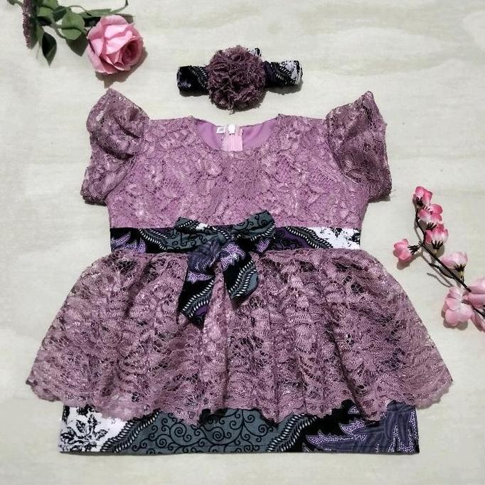 KEBAYA BAYI / KEBAYA ANAK / BAJU PESTA ANAK UNGU