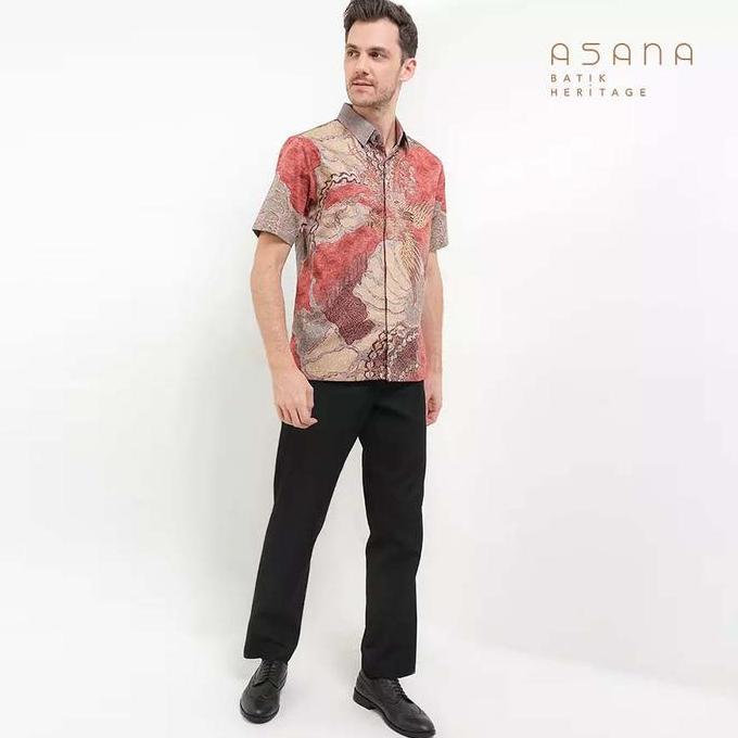 Kemeja Asana Batik Lengan Pendek Catra - Rose