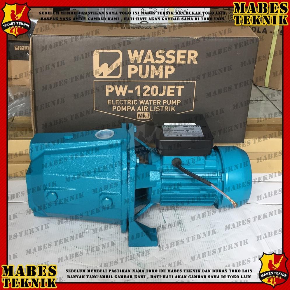 WASSER PW 120 JET / PW120 JET / PW120JET - POMPA SEMI JET PUMP - POMPA AIR SUMUR DANGKAL / ALTERNATI