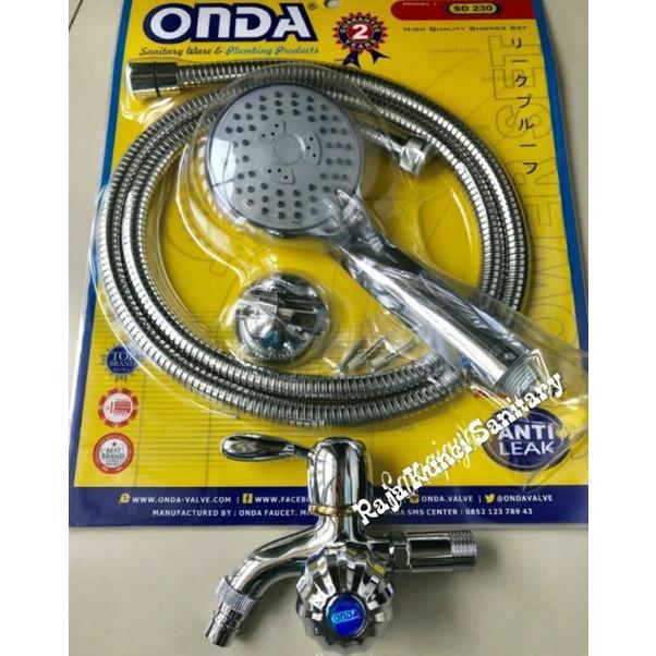 Hand Shower Onda SO 230  SO KUL + Kran Cabang Onda/Paket Lengkap Hand Shower + Kran Onda/Shower Set