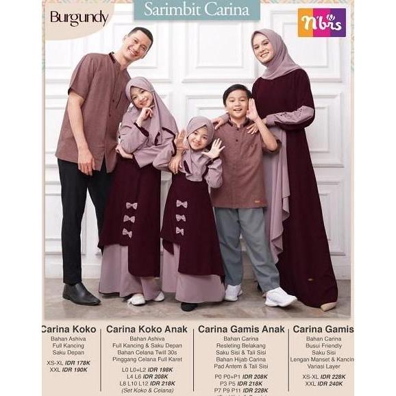 Cod Carina Gamis Anak Sarimbit Nibras Diskon 50%