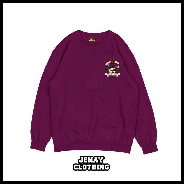 Terbaru Jenay Sweater Crewneck Mawar L Xl Xxl Xxxl Xxxxl Xxxxxl Pria Wanita Hitam