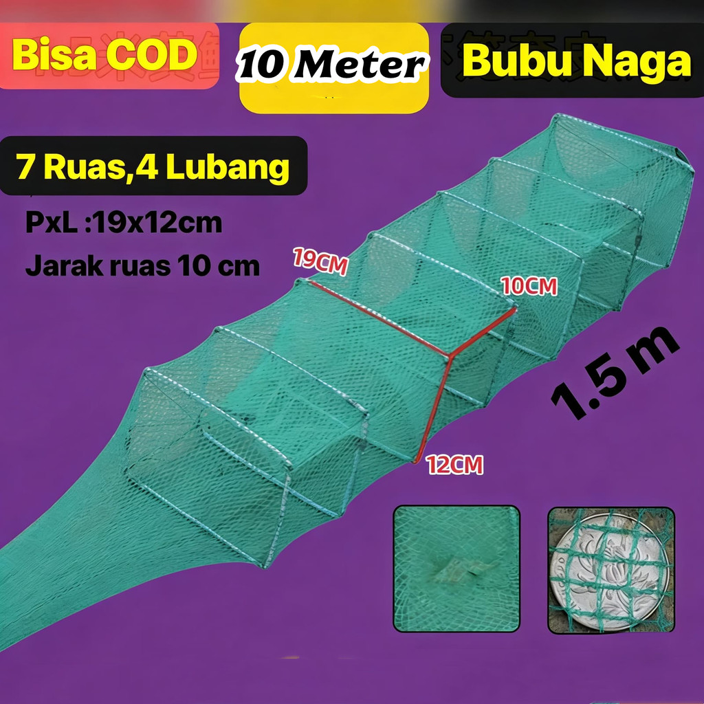 BUBU NAGA 1.5M DAN 2.5M PERANGKAP IKAN UDANG LOBSTER BISA BAYAR DI TEMPAT
