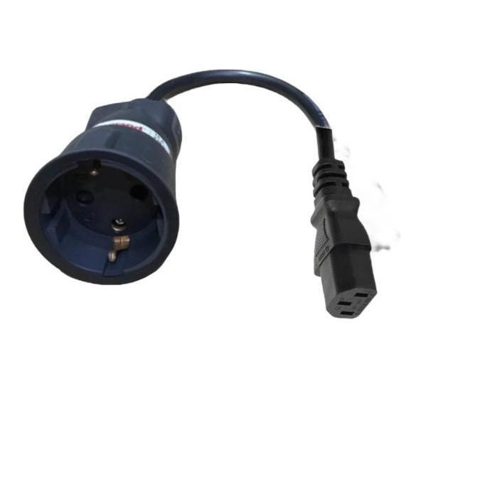 Kabel Power Cord Konverter Perubah C13 to CEE7/7 Shuko DISKON