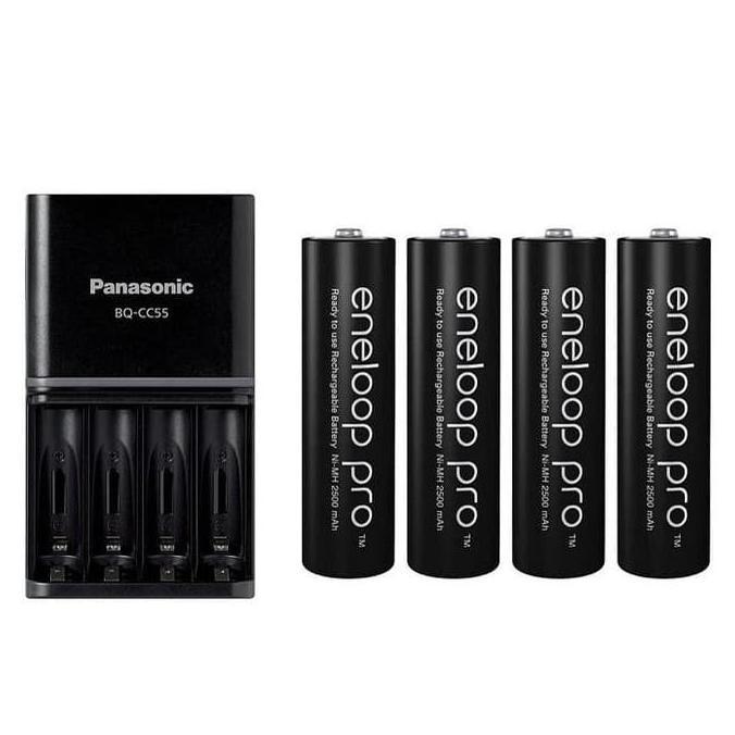 Campic- Panasonic Eneloop Pro Bq-Cc55 Smartplus Charger W/ 4Xaa 2500Mah