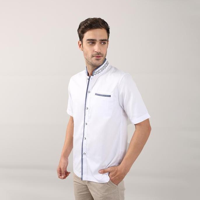 LGS - Slim Fit - Baju Koko Pria - Lengan Pendek - Motif Polos - JSH.385.S1133KF.369.C