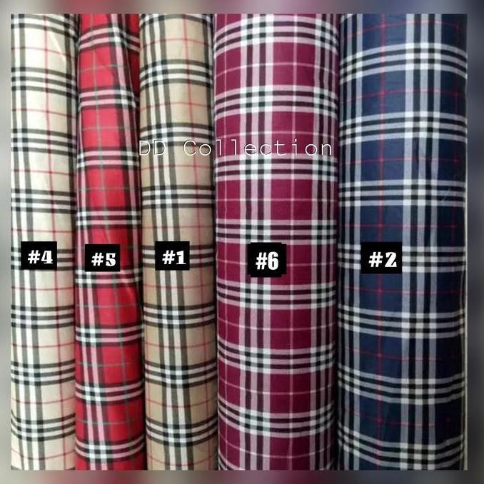 Lansungkirim- #New Kain Kemeja Kotak - Kain Katun Jepang Motif Kotak Besar - Bahan Katun Jepang Moti