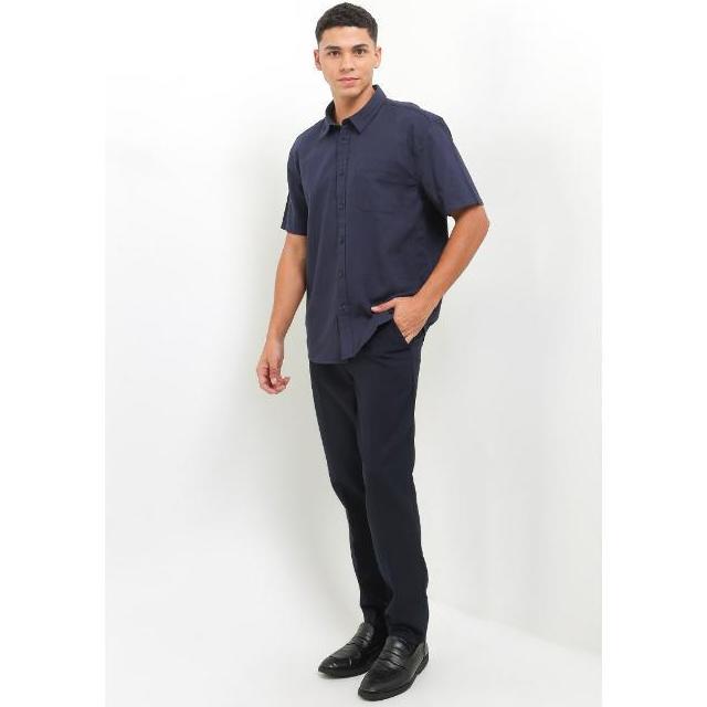 Hush Puppies Kemeja Pria Bready Navy