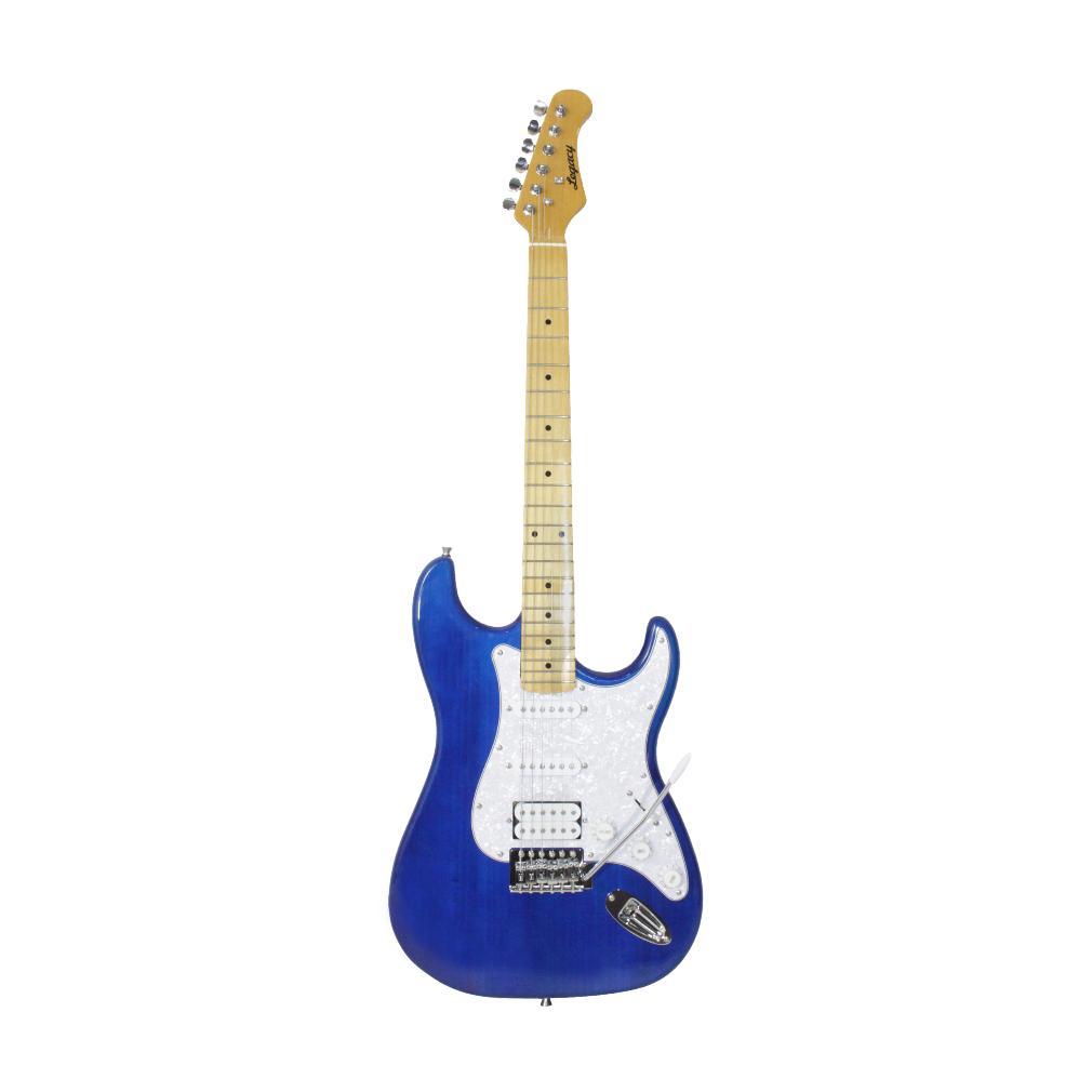 Gitar Elektrik Merk Legacy Original EG-102 TBL HSS Warna Trans Blue Bonus Tas dan Kabel Jack Listrik