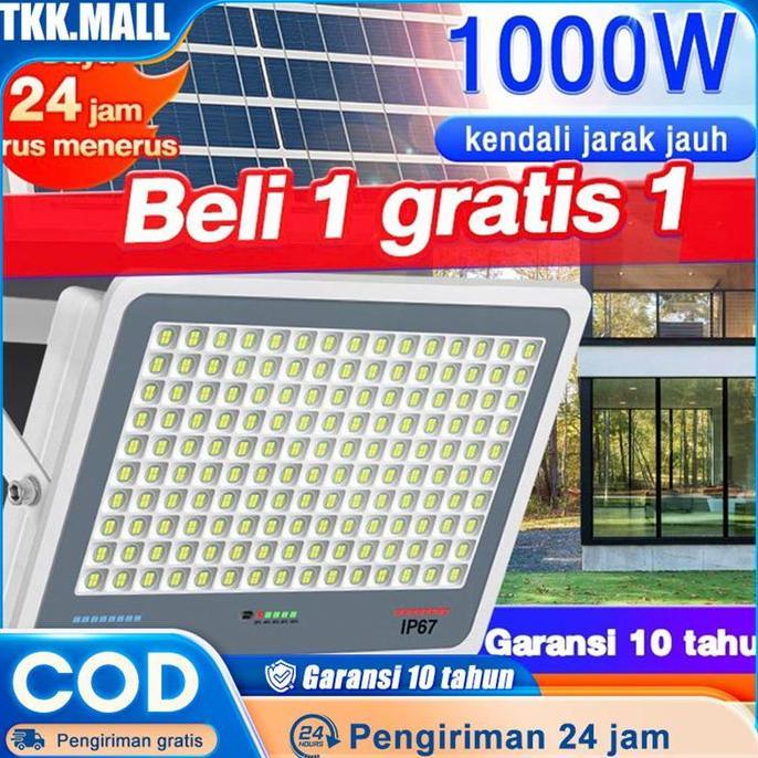 Hot Promo, Beli 1 Gratis 1Lampu Tenaga Matahari 1200W Lampu Tenaga Surya Lampu Sorot Solar Cell Lamp