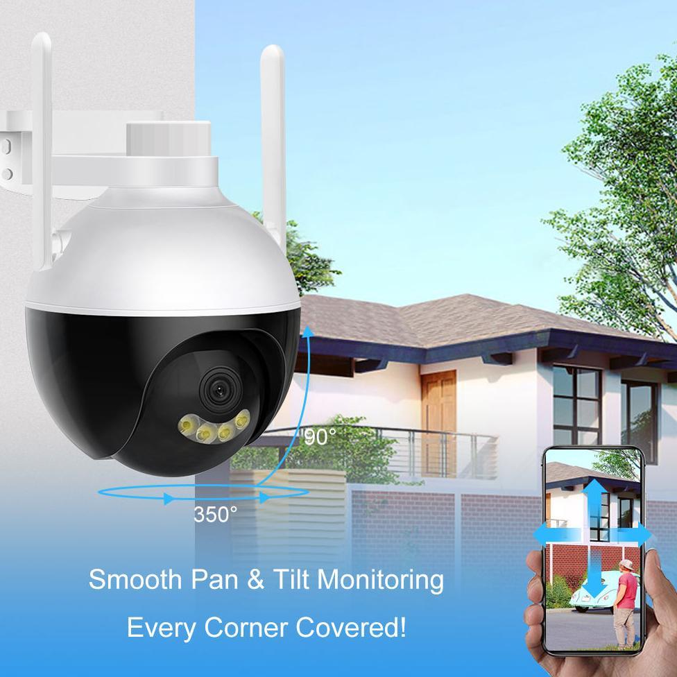 Cctv Wifi Outdoor 1080P Full HD V380 Pro Night Vision / Kamera Cctv C11 Outdoor Anti Air IP Cam Wifi