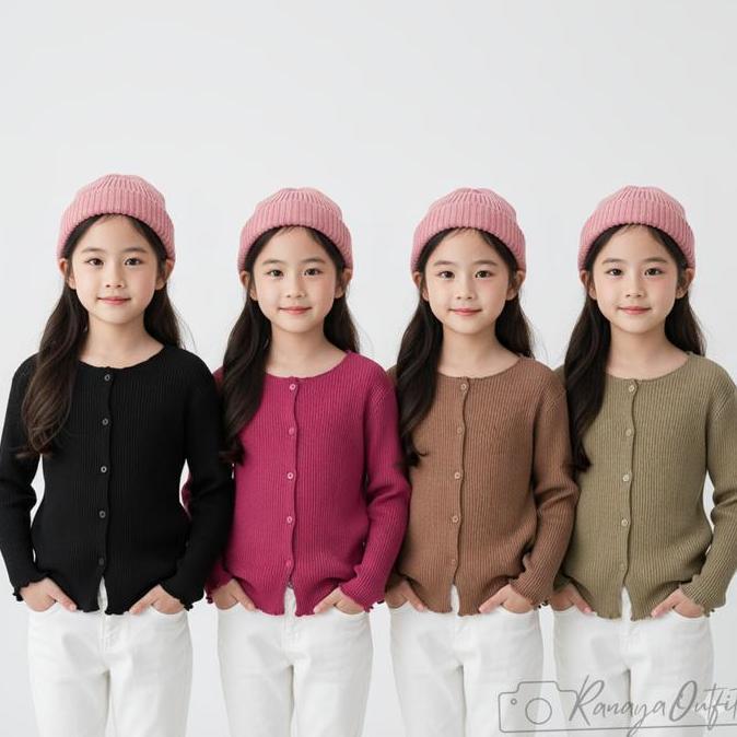 DB228 >> Cardigan Lucu Anak Perempuan Usia 1-12 Tahun Cewek Bayi Lengan Panjang - Fashion  korean st