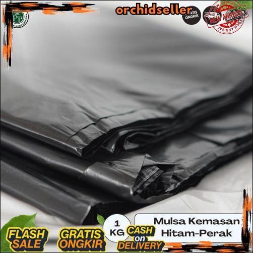 Plastik Mulsa Kemasan Hitam Perak Lebar 80 / 100 / 120 / 160 / 200 Kemasan 1 kg Harga Grosir