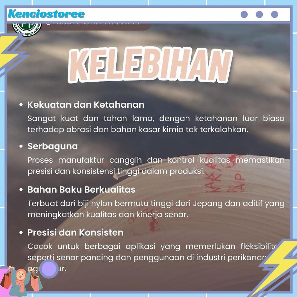 Senar Cap Ikan Kakap  Ukuran 400 (25)  per Roll /Tali Senar Pancing / Senar Layangan Terlaris