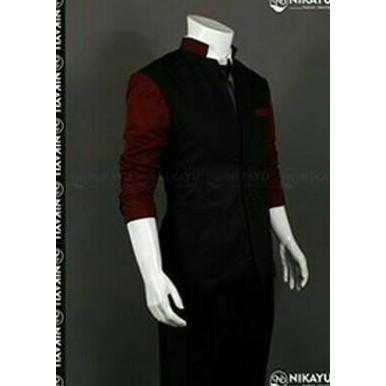 Blazer Rain BLACK SHANGHAI - JAS PRIA SLIMFIT COWOK SANTAI CASUAL