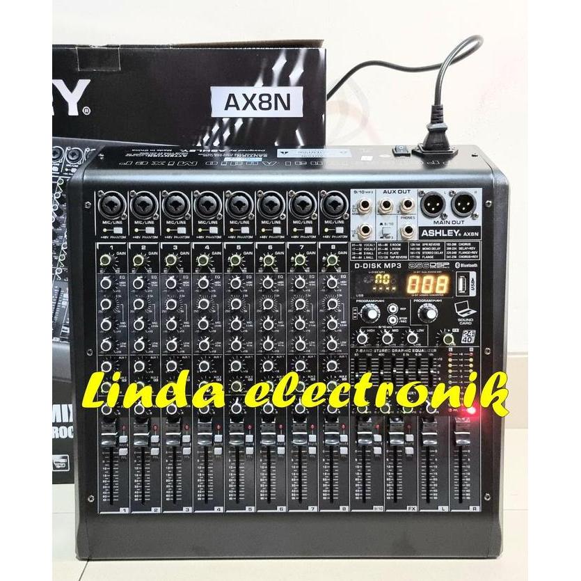 MIXER ASHLEY AX8N Bluetooth Original Produk 8 Channel ax8n AX8N ax8n