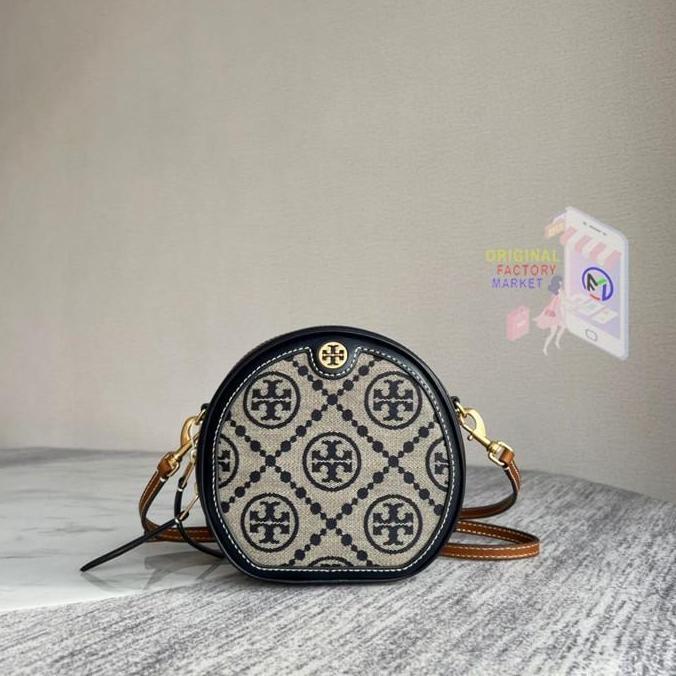 TAS   T Monogram Jacquard Moon Royal Navy   88168 Camera Bag