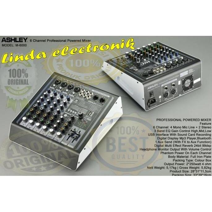 power mixer ashley m6000 ashley m 6000 garansi resmi original