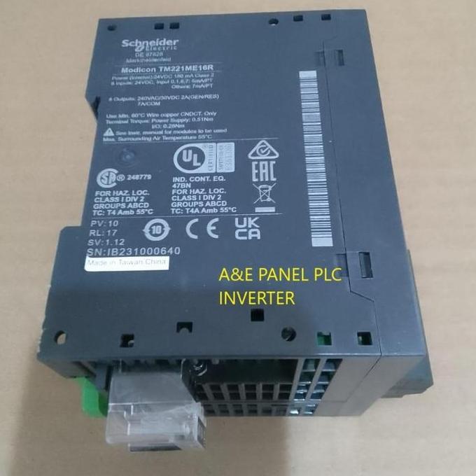 Miliki Tm221Me16R Plc Schneider Modicon M221 Ethernet Relay 16Io