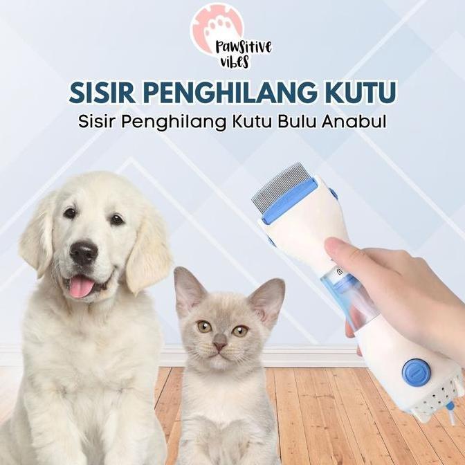 Sisir Kutu Elektrik untuk Kucing Anjing - Sisir Penghilang Kutu Anabul