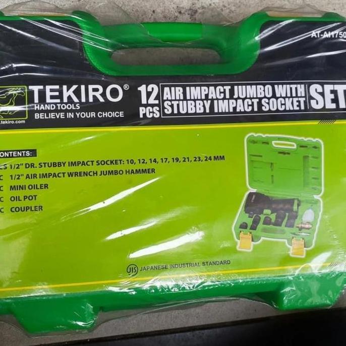 Promo Tekiro Air impact jumbo 1/2" stubby socket set 12 pcs impact angin 1/2 Diskon