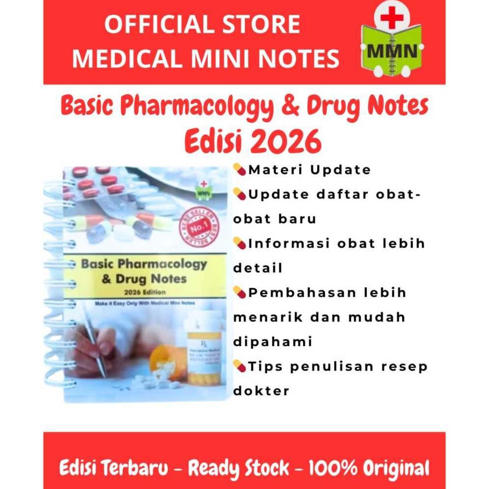Terbaru Edisi 2026 || Medical Mini Notes Basic Pharmacology / Buku Saku Farmakologi / Buku Farmasi /