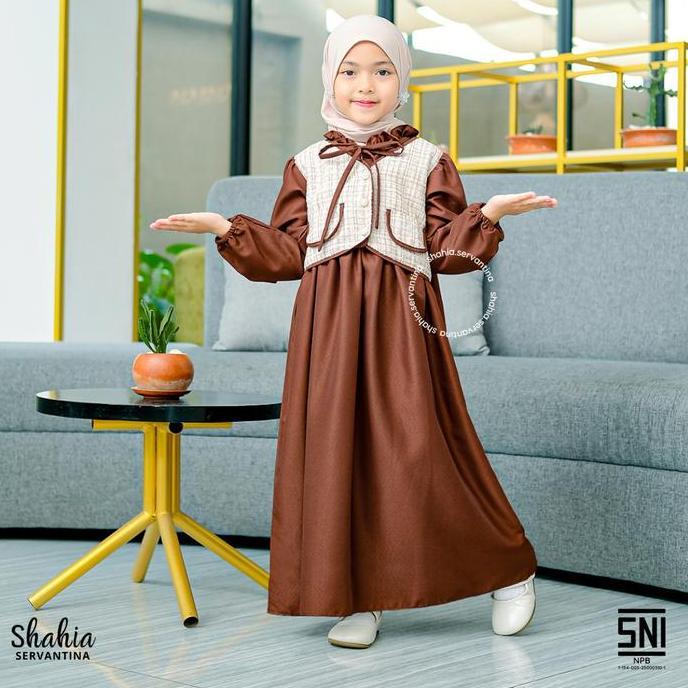 BEST SELLER SHAHIA SERVANTINA - TIFANY DRESS GAMIS ANAK PEREMPUAN BAJU MUSLIM