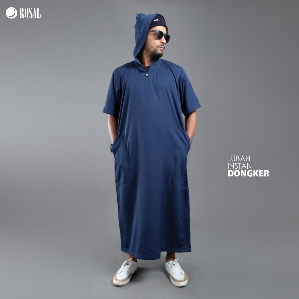 Grade Ori Jubah Hoodie Jubah Gamis Travel Pria Jubah Hitam Pria Jubah Gamis Sholat Pria Travel Hoodi