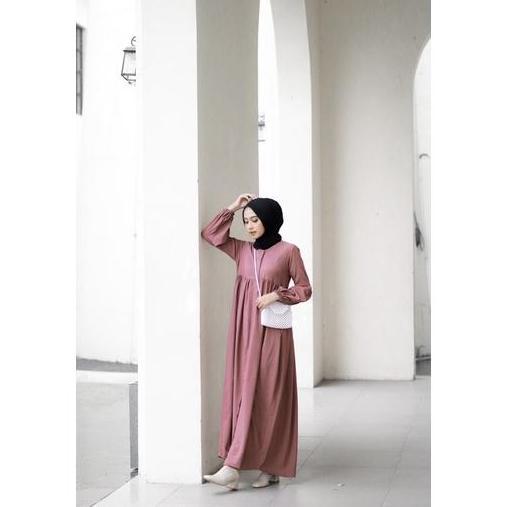 FREE ONGKIR TIKTOK MAXI DRESS WANITA MUSLIM JUMBO BAJU GAMIS PANJANG POLOS PREMIUM