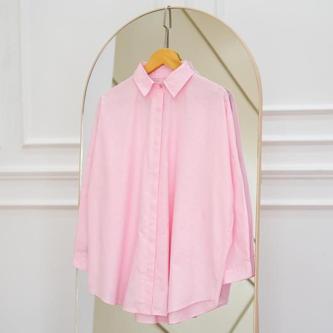 FREE ONGKIR VELMO.ID YUKI SHIRT KATUN - ATASAN WANITA OVERSIZE - BAJU WANITA ALLSIZE FIT TO XL - MAT