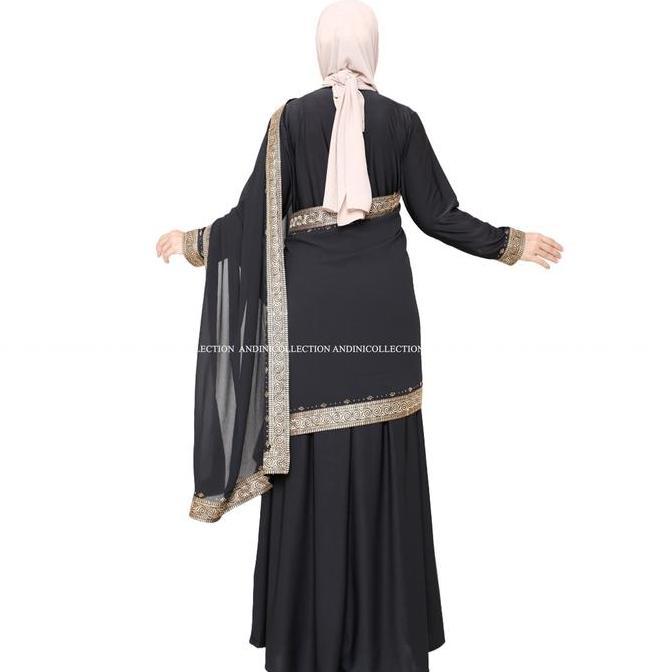 FREE ONGKIR ANDINICOLLECTION ABAYA TURKEY 130 GAMIS INDIA WANITA HITAM REMAJA MUSLIM MEWAH