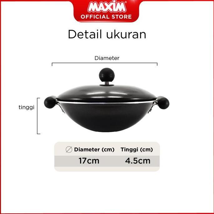 Kualitass- Maxim Galaxy Wajan Teflon Anti Lengket Kecil 17Cm