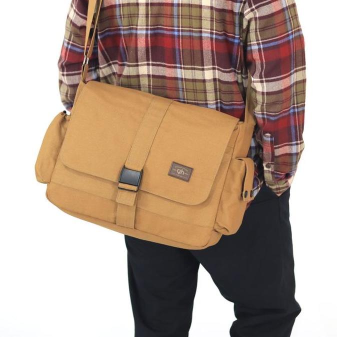 DISKON GH-BAG TAS SLEMPANG LAPTOP MICHIGAN CANVAS MESSENGER BAG TAS KANVAS